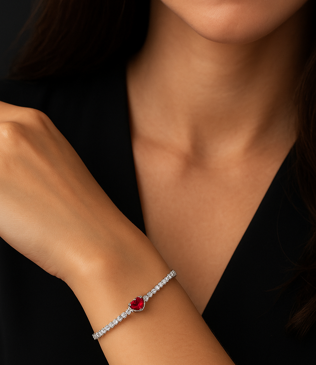 BRACCIALE TENNIS CUORE